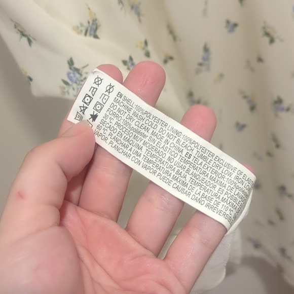 Forever 21 ivory floral print sleeveless midi length cami dress - Picture 10 of 12